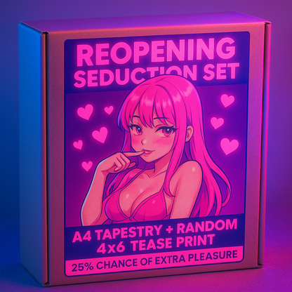 Reopening Seduction Promo Box | A4 Waifu Tapestry with 4x6 Ecchi Print 🎁